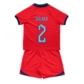 Engleska Kyle Walker #2 Gostujuci Dres za Dječji SP 2022 Kratak Rukavima (+ kratke hlače)